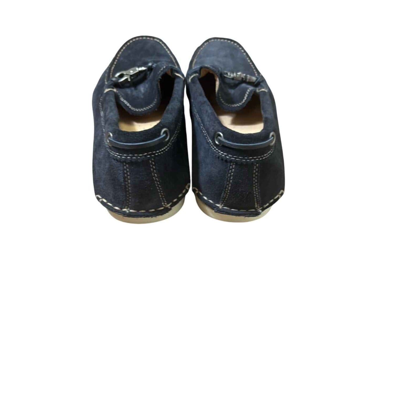 Men's John Varvatose Navy Blue Suede Boat Shoes Sz 9.5