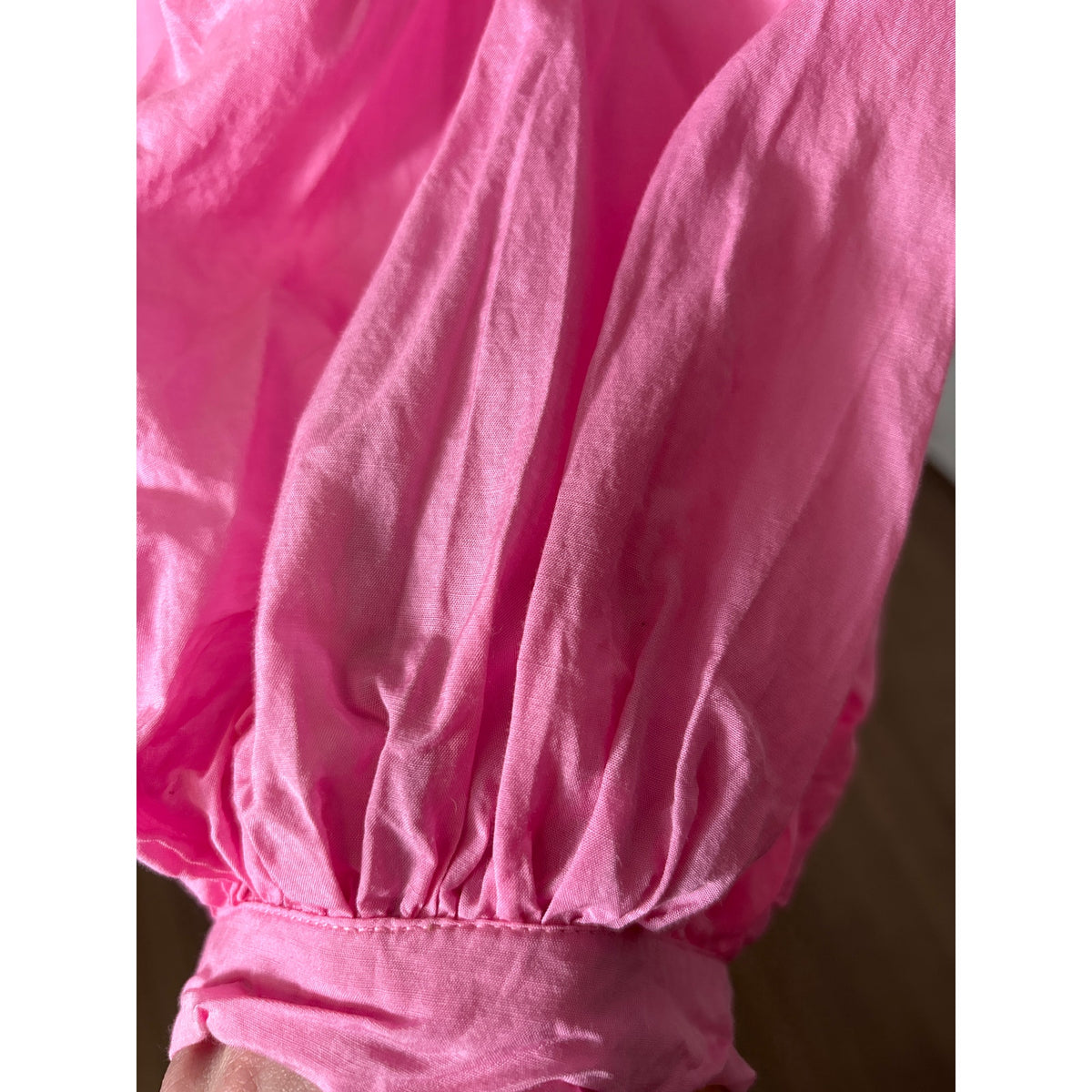 Mille Pink 3/4 Puff Sleeveless Cotton Mini Dress Sz