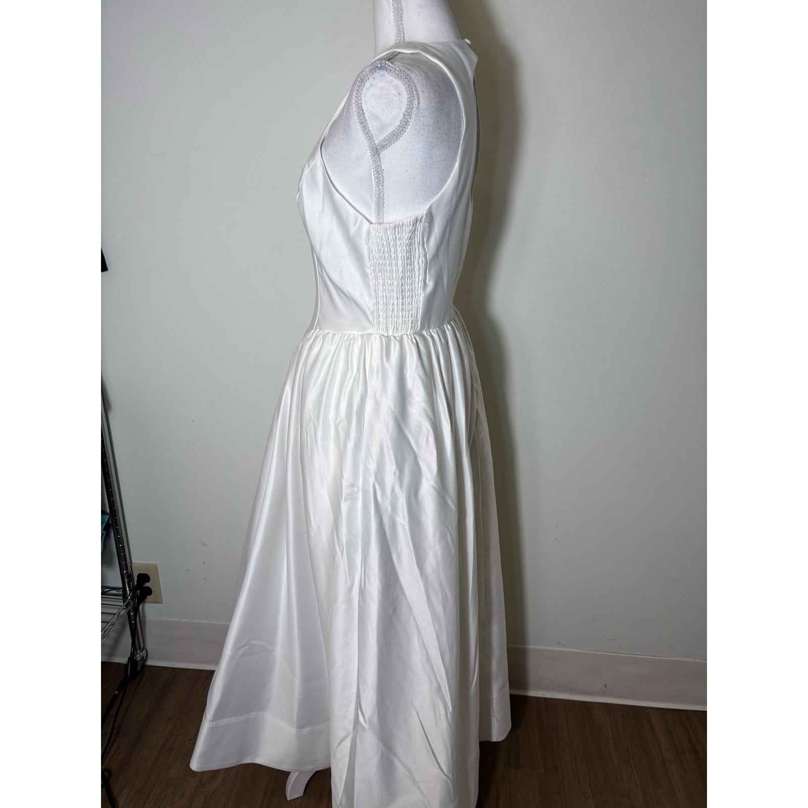NWT BHLDN Ivory White Sleeveless Gown with Full Skirt Sz M