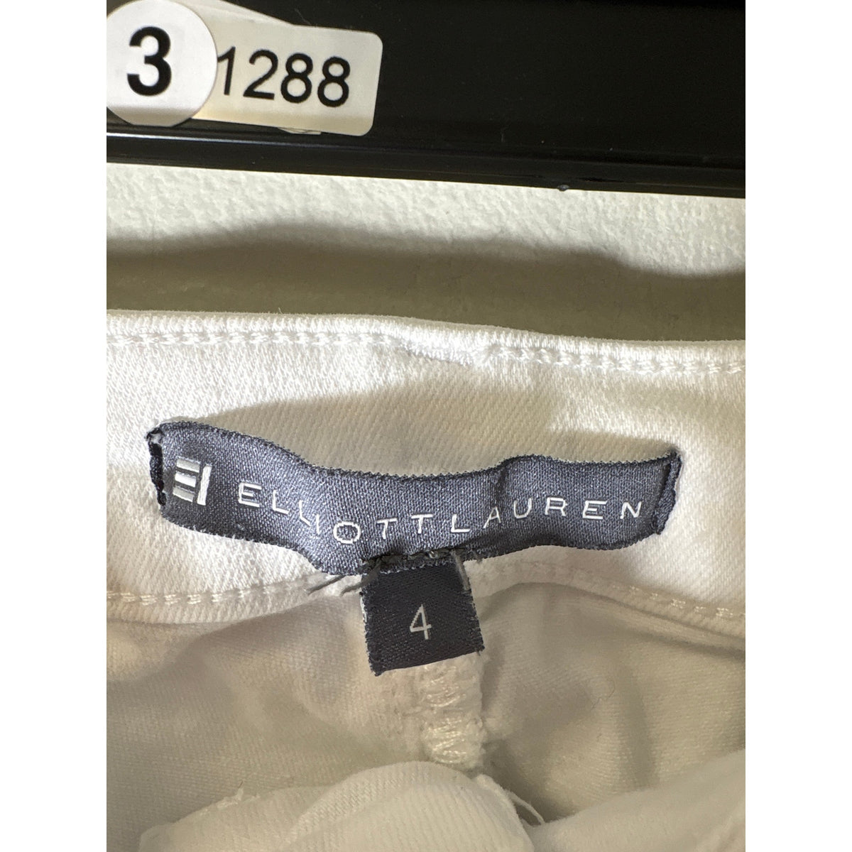Elliot Lauren White Straight Leg Denim Jeans Sz 4