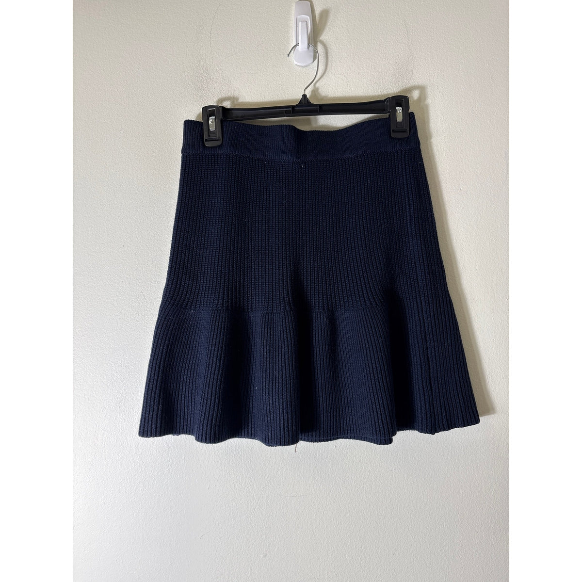 Zara Navy Blue Knit Pull On Mini Skirt Sz M