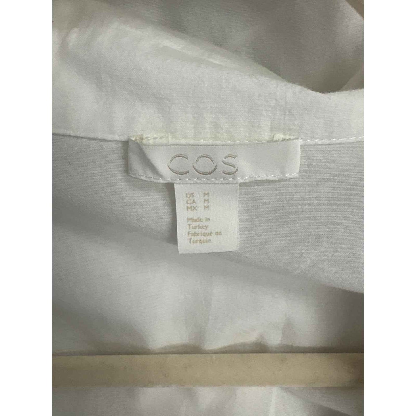 COS V Neck Short Sleeve Oversized Shirt Sz M