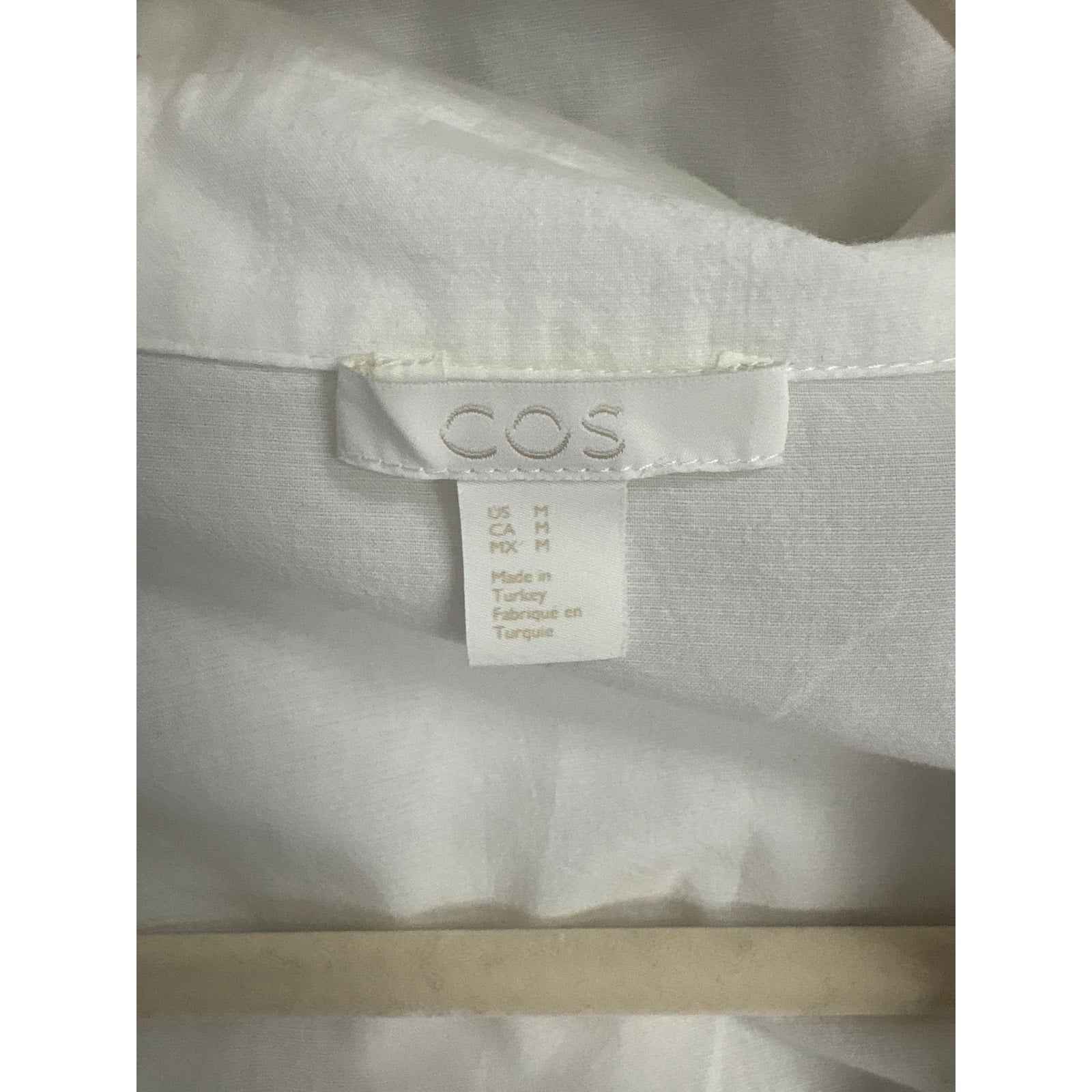 COS V Neck Short Sleeve Oversized Shirt Sz M