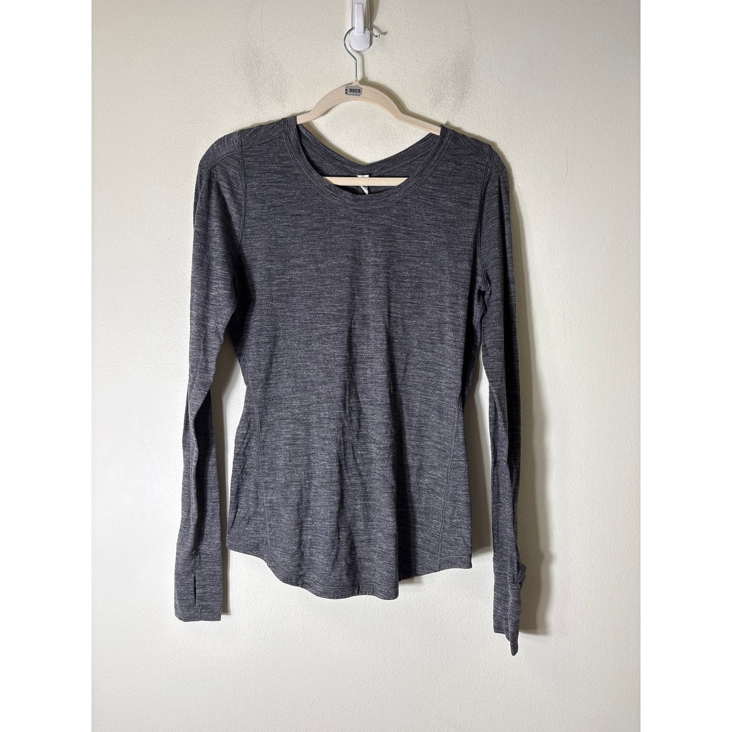 Lululemon Dark Gray Long Sleeve Athletic Shirt Sz 10
