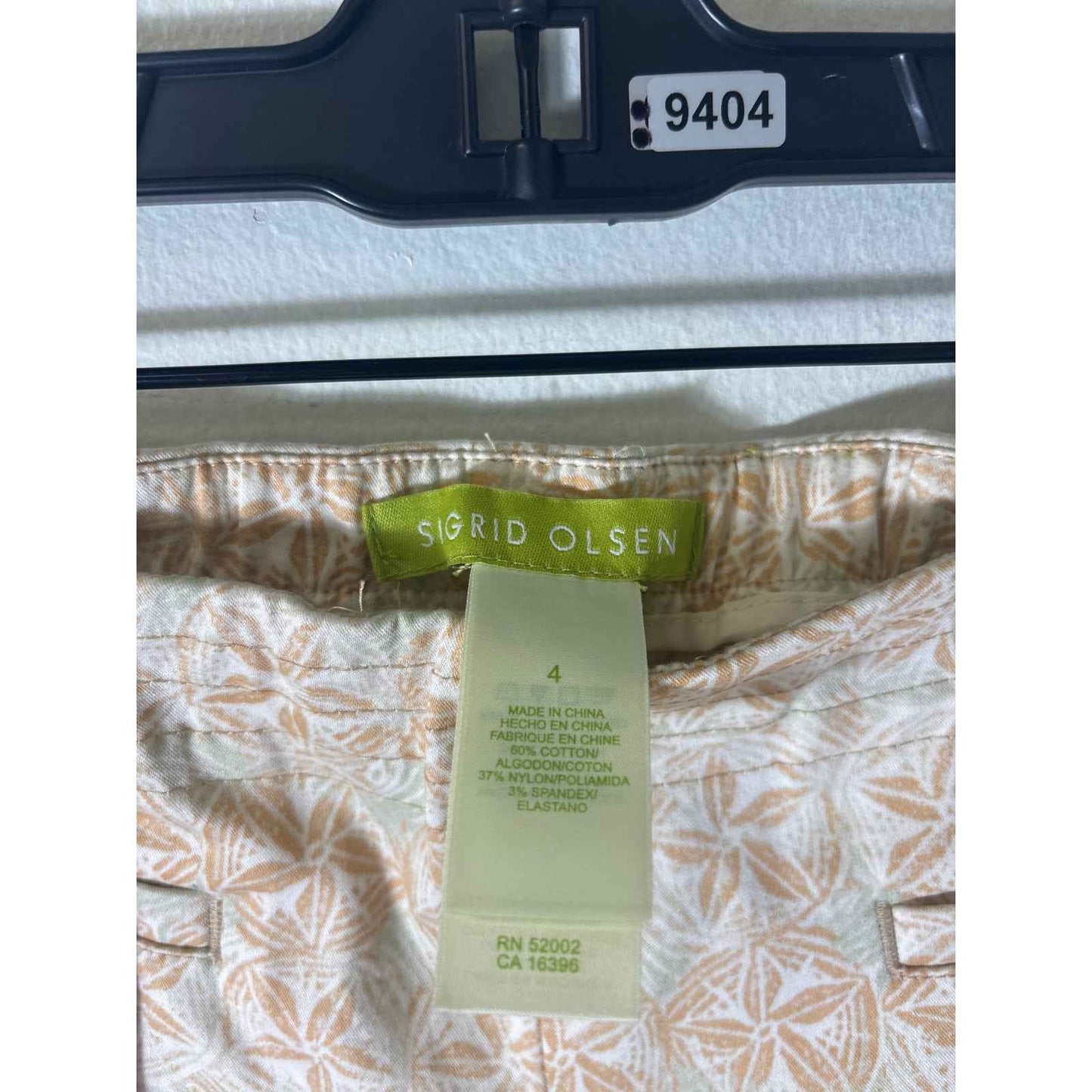 Sigrid Olsen Off white&tan Print Pants Sz 4