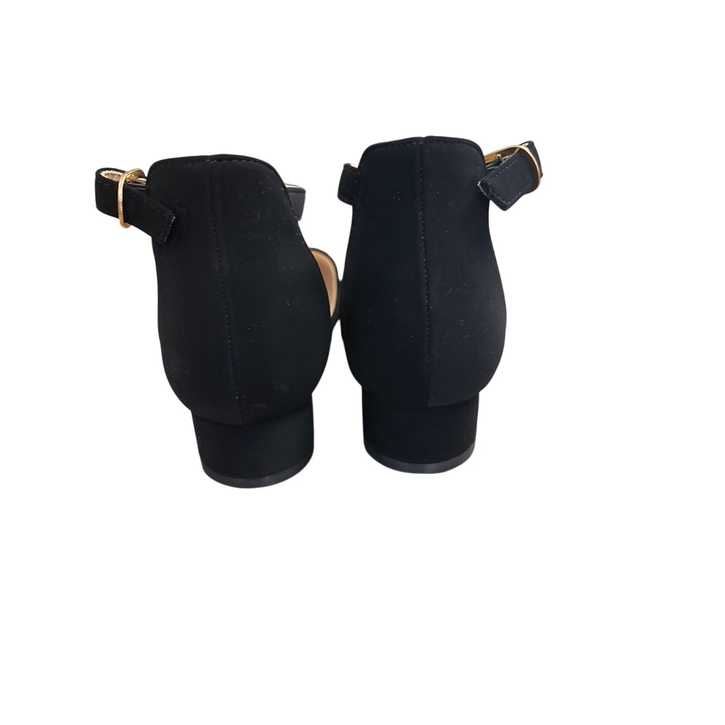 Girls Pandaninjia Black Ankle Buckle Heels Sz 1