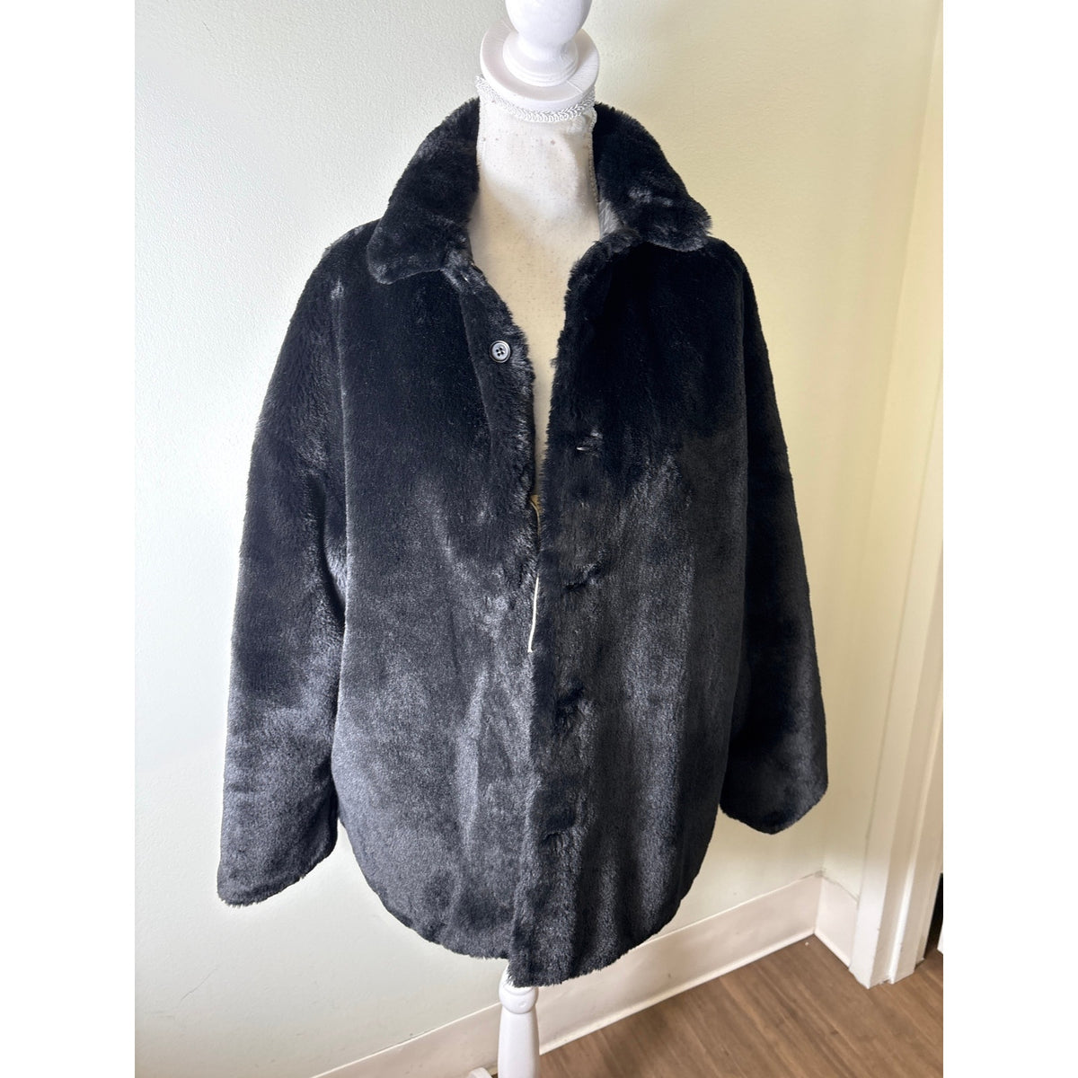 Ann Mashburn Reversible Fur/Waterproof Car Coastr Sz S