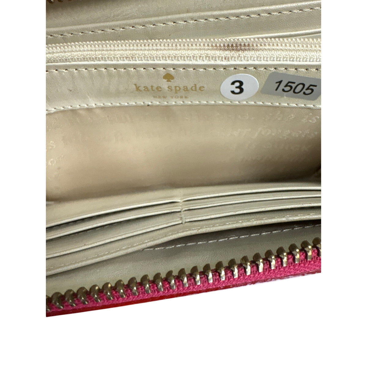 Kate Spade Red and Hot Pink Clutch 8"x4"