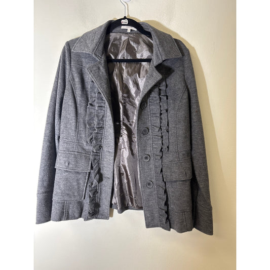Mystree Gray Wool Blend Coat Sz M