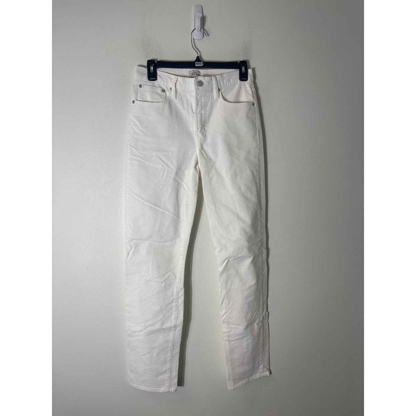 J.Crew White Cord Denim Fit Pants Sz 27