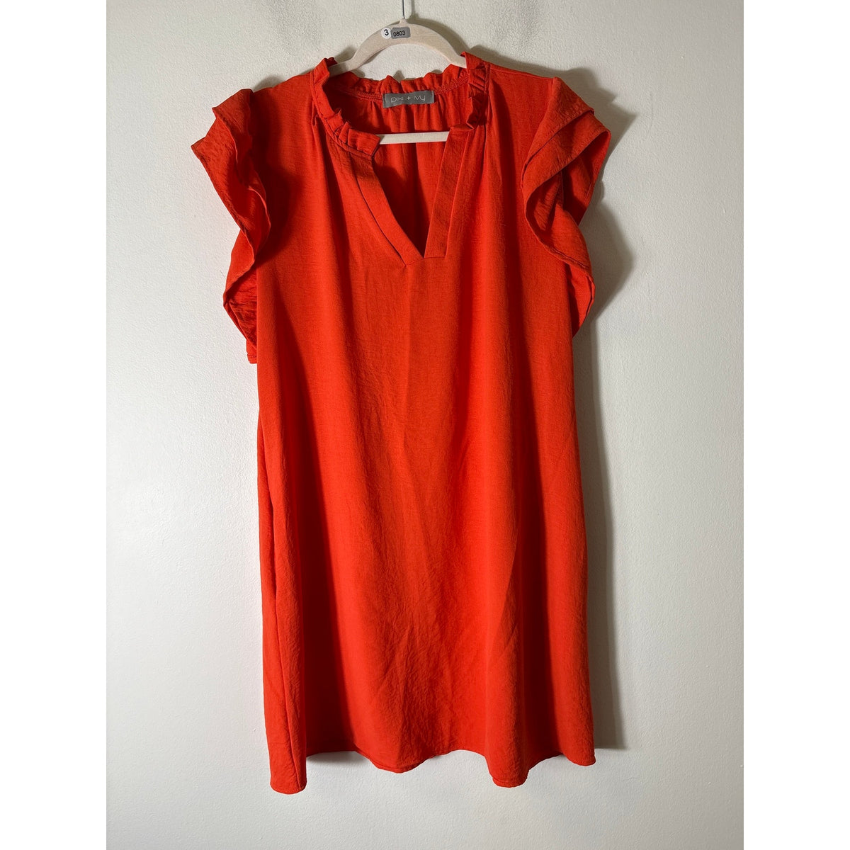 Pixi + Ivy Orange Shift Dress Sz L