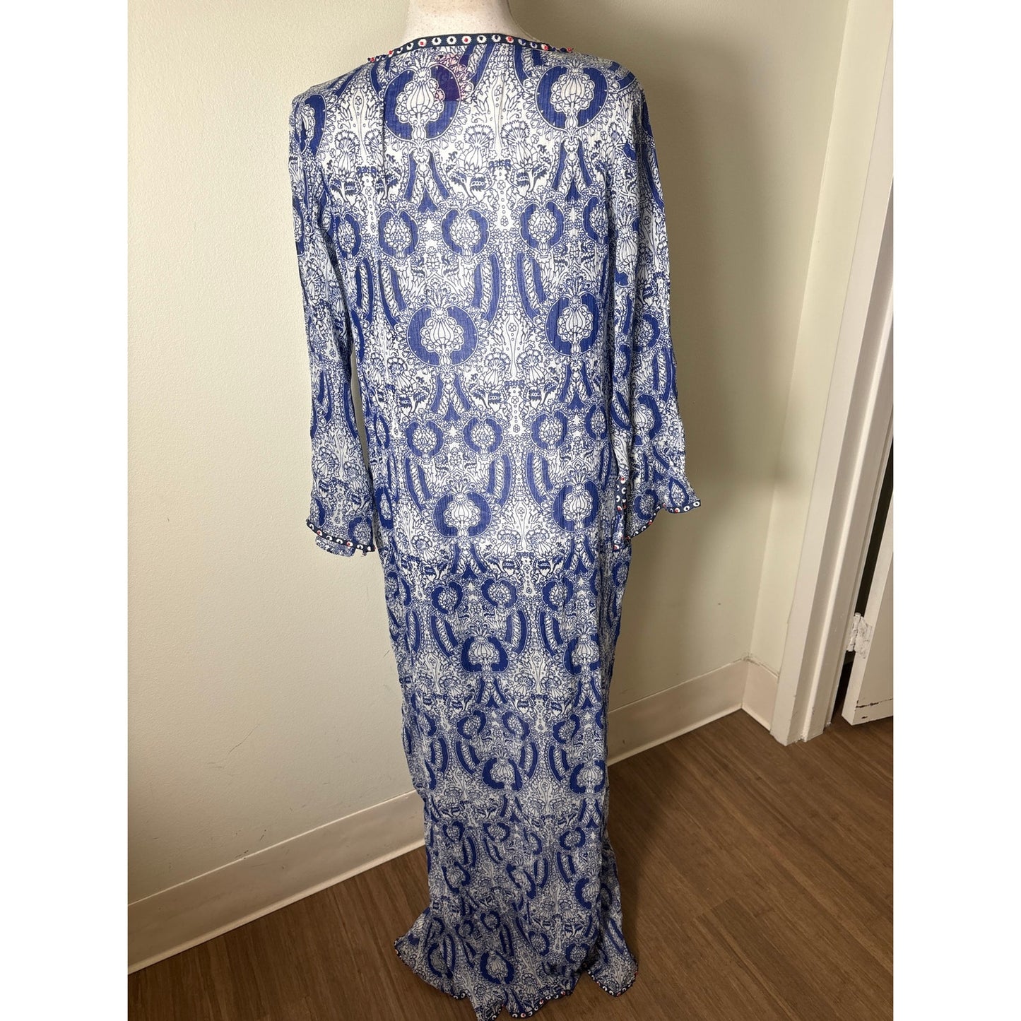 Le Sirenuse Positano Blue Cotton Swimsuit Cover Up Sz 46