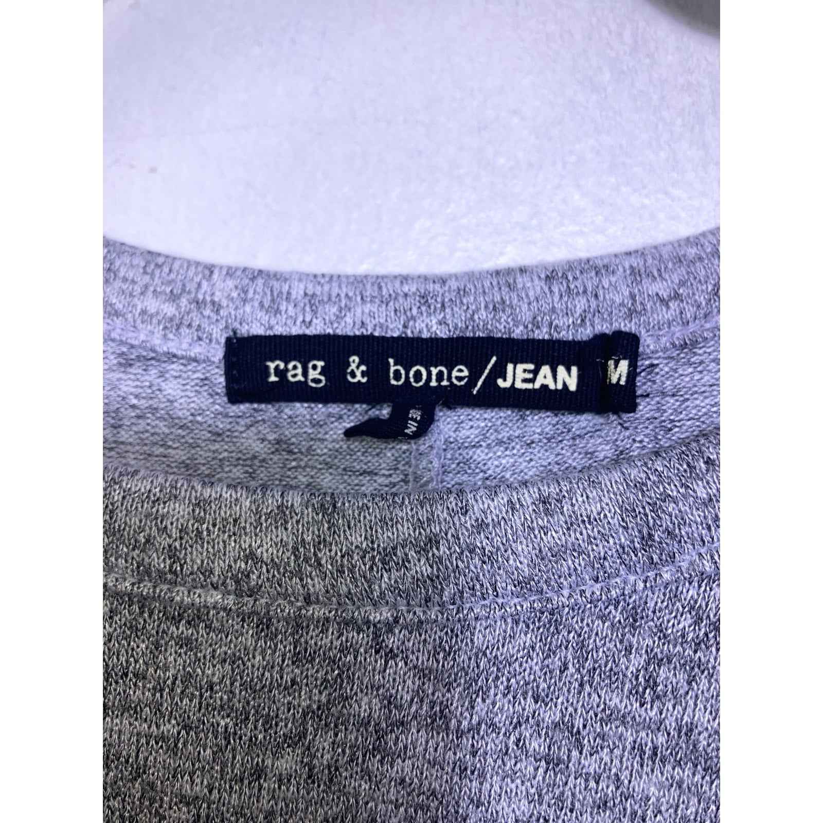 Rag & Bone Jean Heathered Gray Long Sleeve Top Sz M