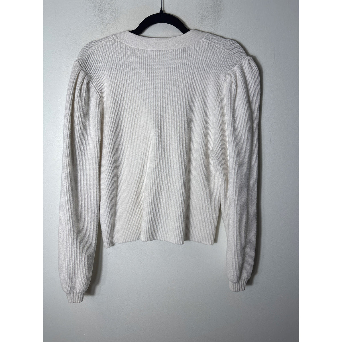 Zara Cream Long Sleeve Knit Cardigan Sweater Sz L