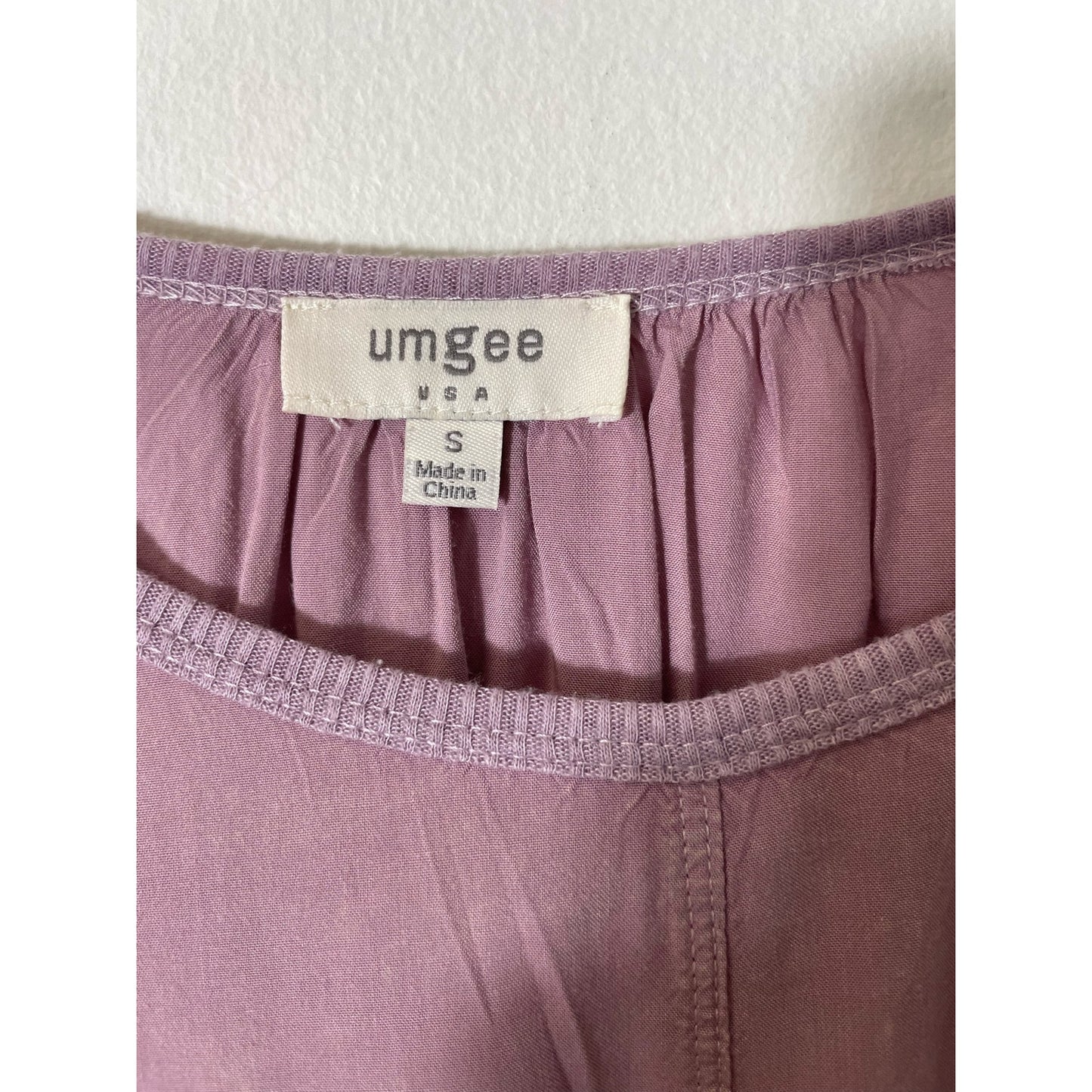 Umgee Purple 3\4 Sleeved Cotton Blend Blouse Sz S