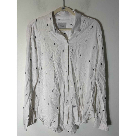Rails White /Black Lightning Bolt Shirt Sz L