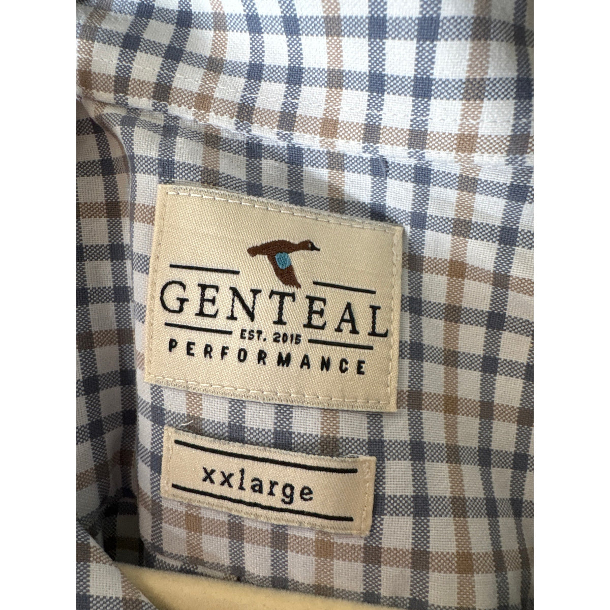 Mens Genteal Performance Brown and Blue Button Up Shirts Sz XXL