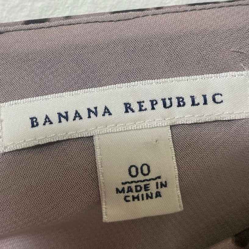 Banana Republic Gray Silk Snake Print Sheath Dress Sz 00