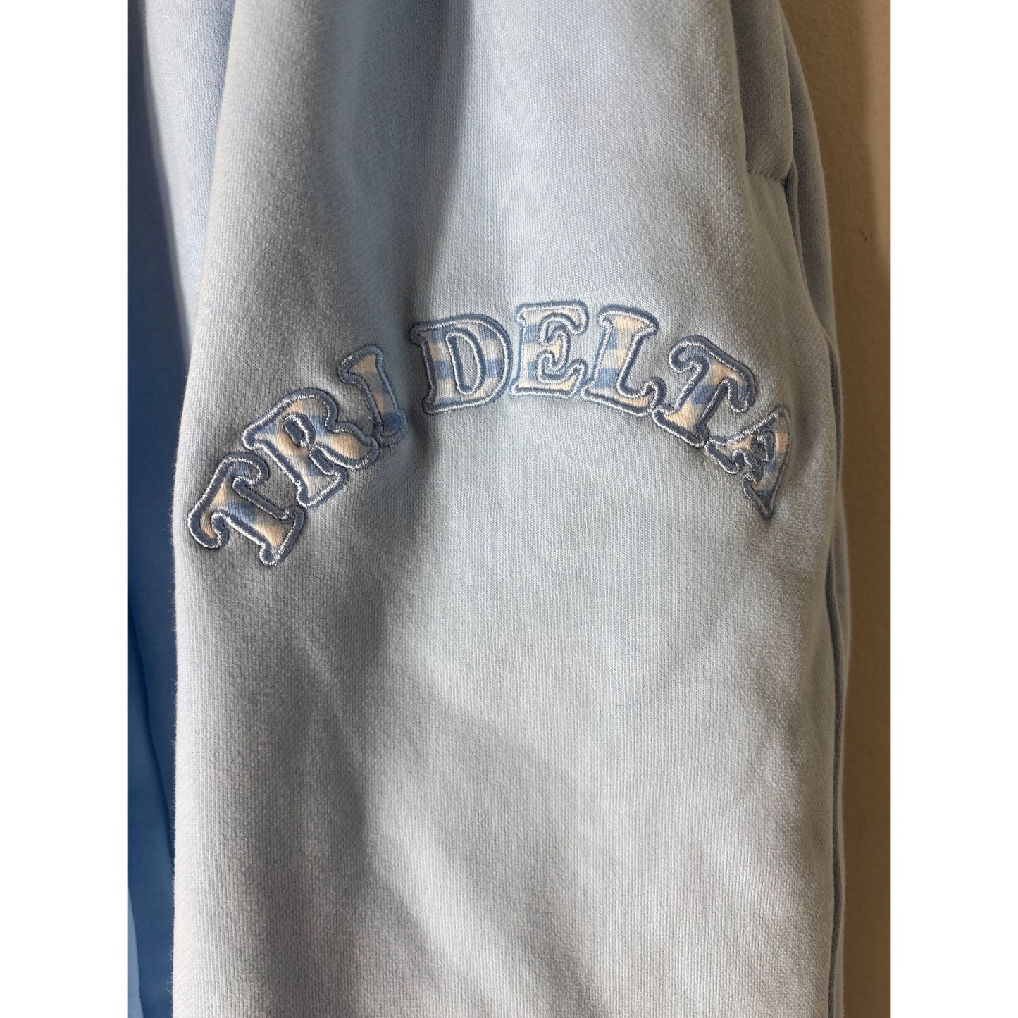 Alpha Apparel Tri Delta Baby Blue Sweat Pants Sz L
