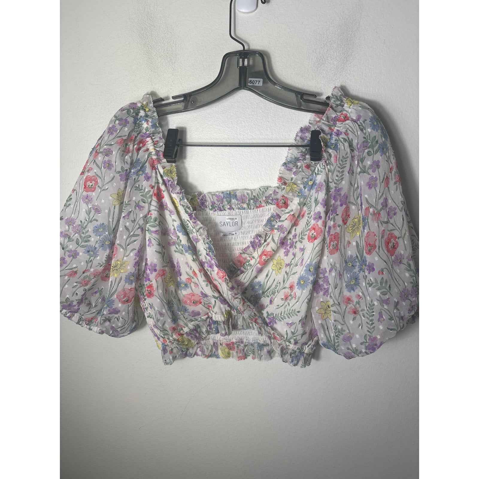 Saylor Multicolor Floral Crop Top and Skirt Set Sz