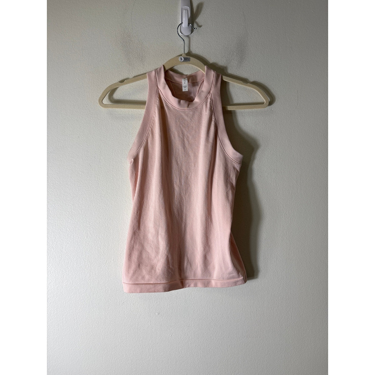 Athleta Blush Pink Ribbed Racerback Sleeveless Tank Sz S
