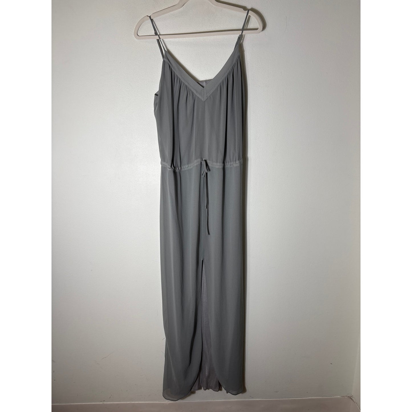 Rory Beca Gray Sleeveless Blouson Maxi Dress Sz M