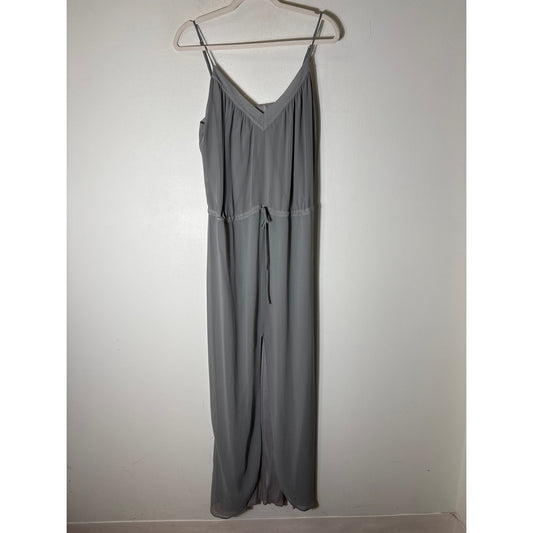 Rory Beca Gray Sleeveless Blouson Maxi Dress Sz M
