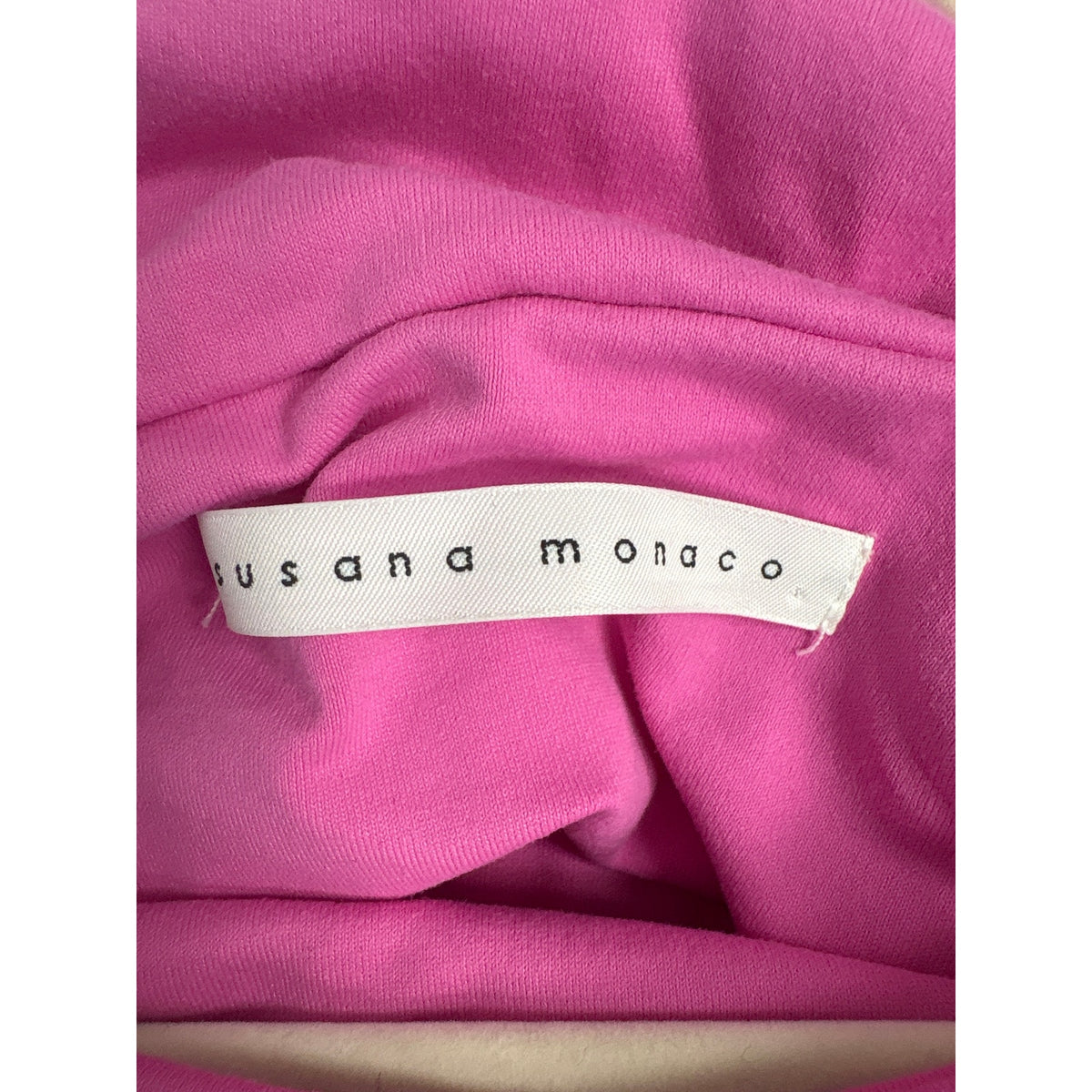 Susana Monaco Pink Shoulder Tie Top Sz S