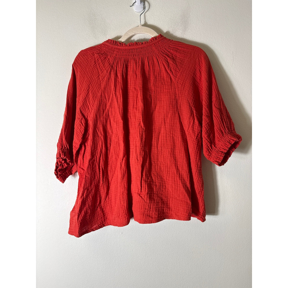 Joe's Rust Orange Guazy V Neck Top Sz S