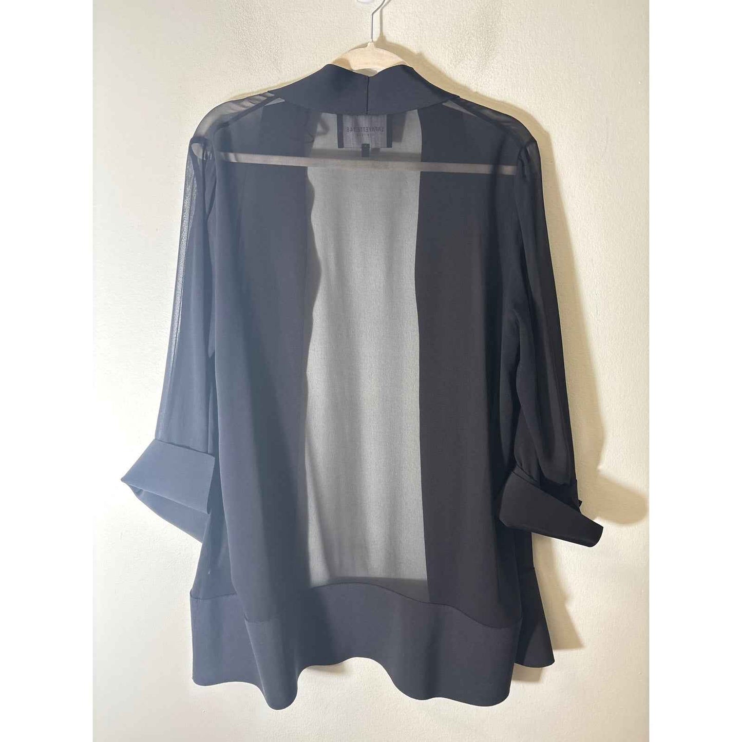 Lafayette 148 Black Sheer Jacket Sz M