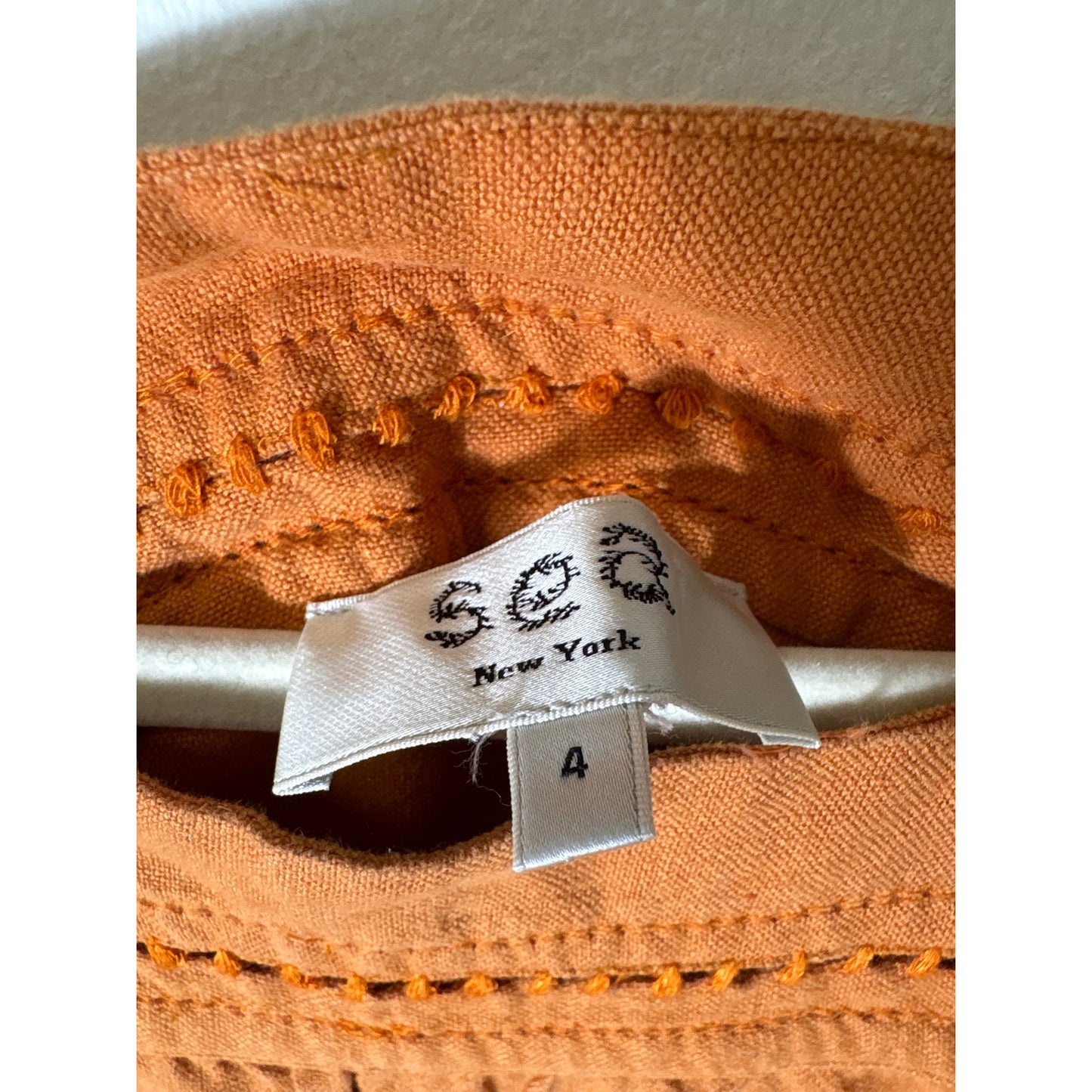 Sea New York Short Sleeve Orange Tunic Sz 4