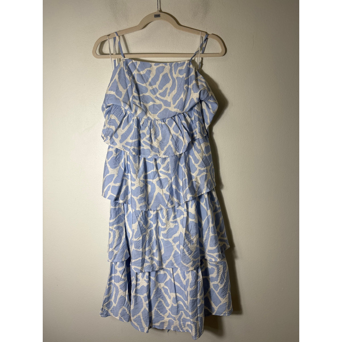 NWT Pants Store Light Blue Tiered Ruffled Maxi Dress Sz S
