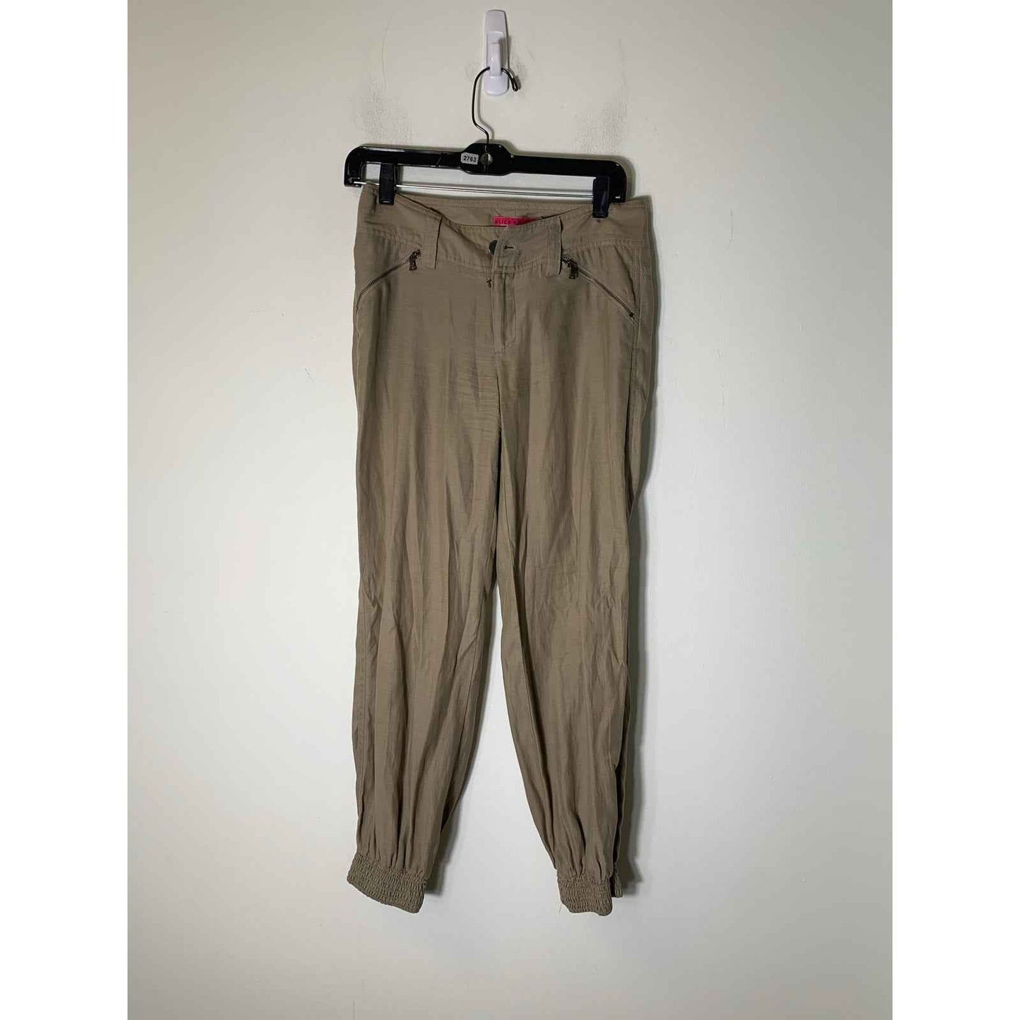 Alice + Olivia Tan Olive Cotton Blend Joggers Sz 0