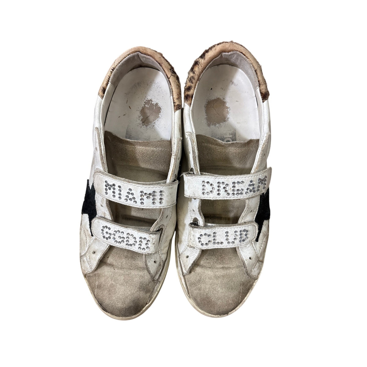 Golden Goose Cheetah Fur Heel Velcro Tennis Shoes Sz 40 (10)