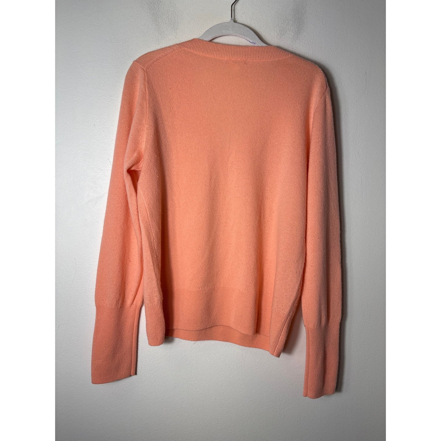 J. Crew Cantelope Long Sleeve Cashmere Sweater Sz L