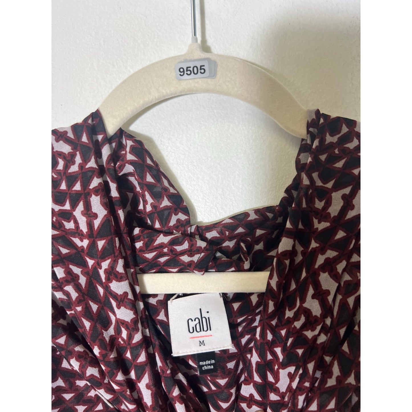 Cabi Maroon Black Sleeveless Tank Top Sz M