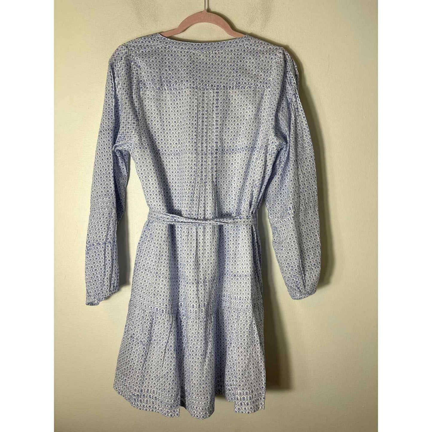 Roller Rabbit blue and White Pattern Long Sleeve Mini Dress Sz XS