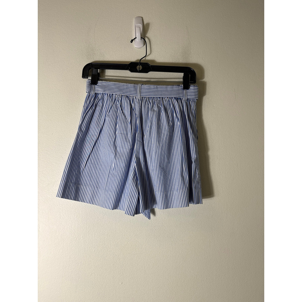 J.Crew Blue and White Stripe Belted Shorts Sz 0
