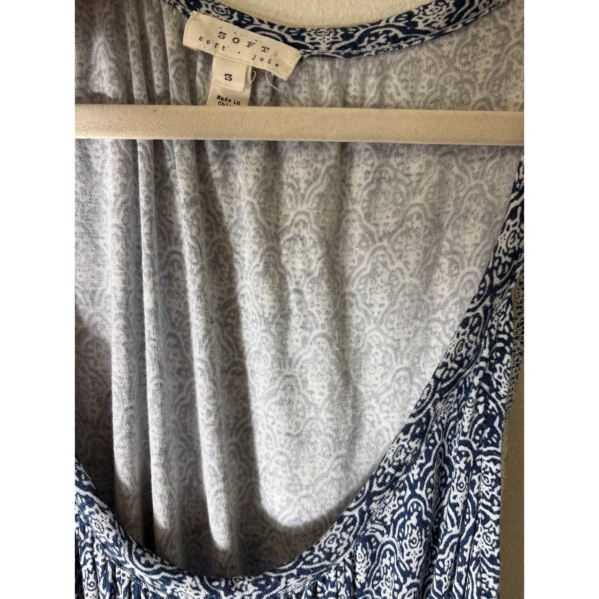 Soft Navy And White Maxi Dress Sz S