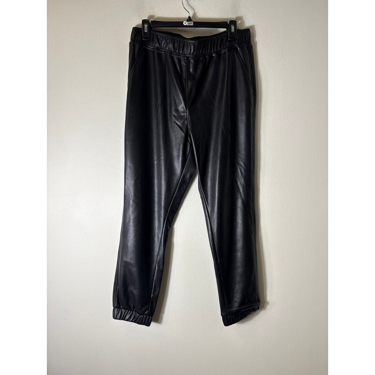 BB Dakota Faux Leather Pull On Joggers Sz L