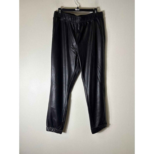 BB Dakota Faux Leather Pull On Joggers Sz L