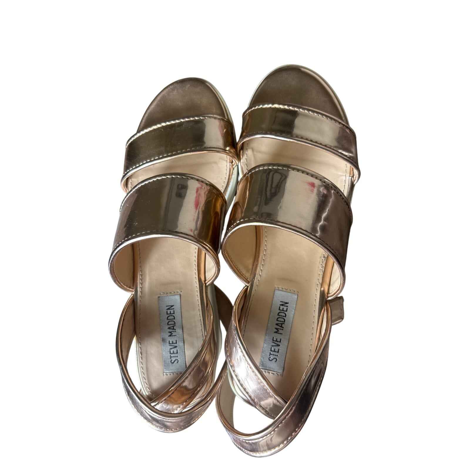 Steve Madden Metallic Copper Snorkell Platform Sandal Sz 7