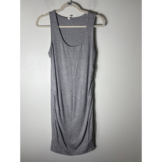 Pink Blush Maternity Gray Ribbed Maxi Dress Sz One Size