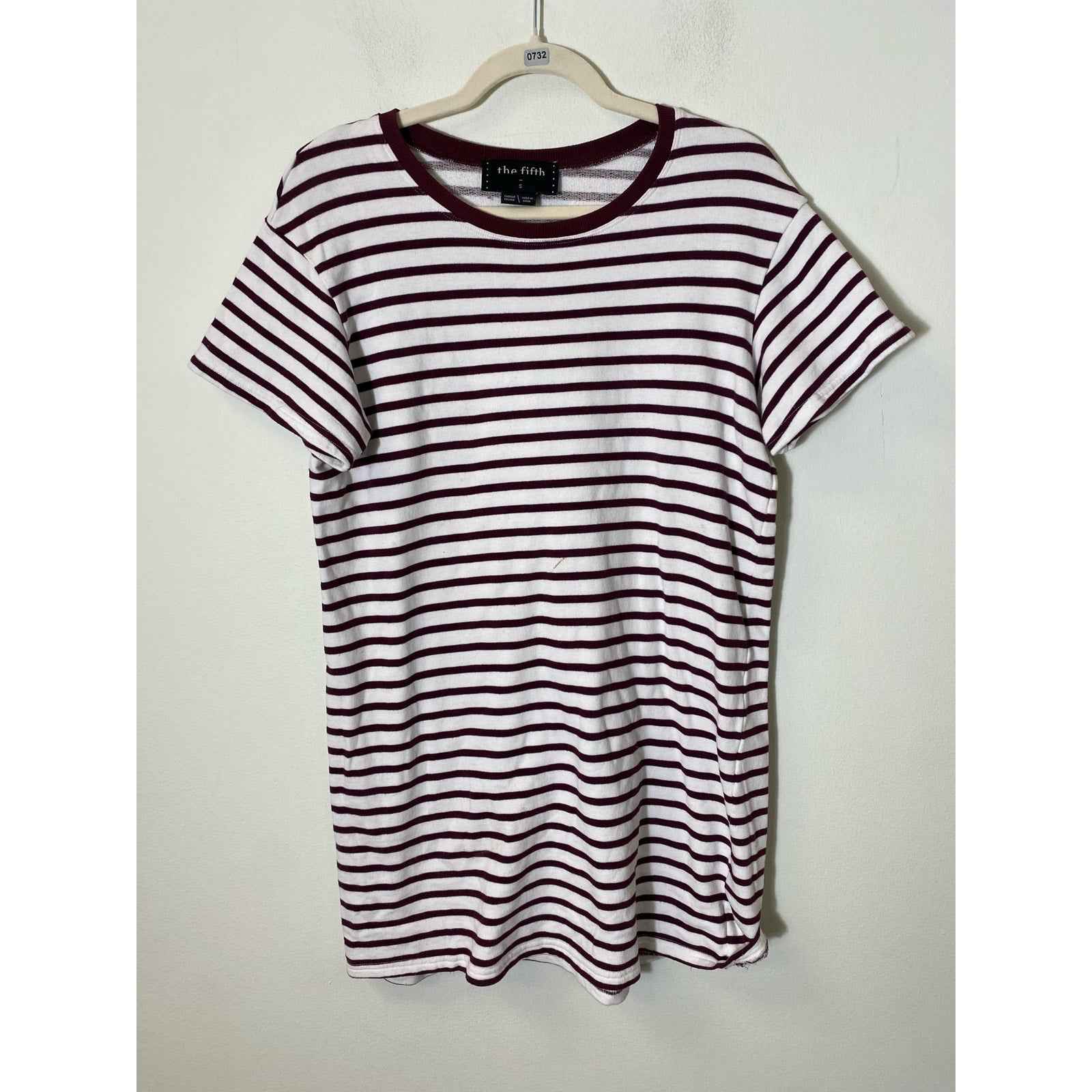 The Fifth Maroon/White Terry Mini Dress Sz S