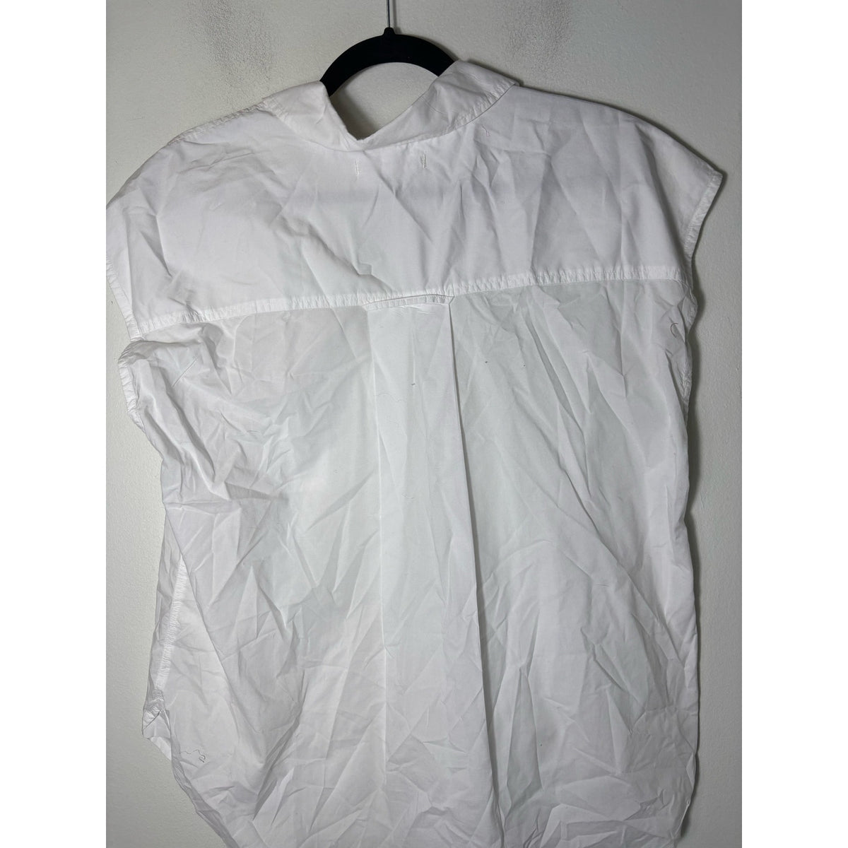 Amo White Sleeveless Cotton Button Up Top Sz M