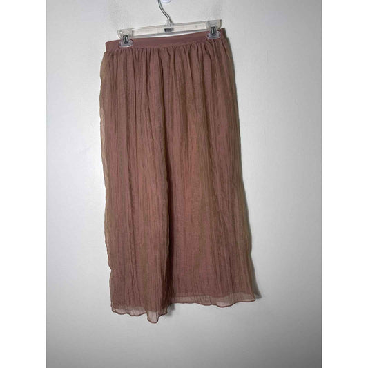 NWT Zara Rose Pull On Crepe Maxi Skirt Sz S