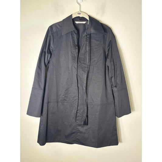 NWT Rebecca Taylor Black "Heavy Cotton shirt Dress" Sz S