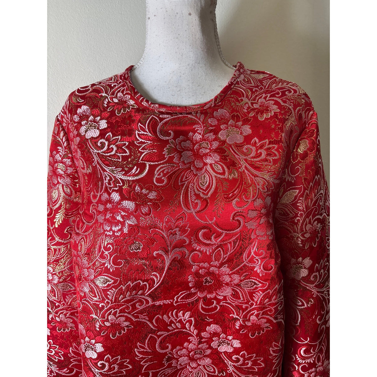 Hyacinth House Red and Pink Floral Cocktail Dress Sz L