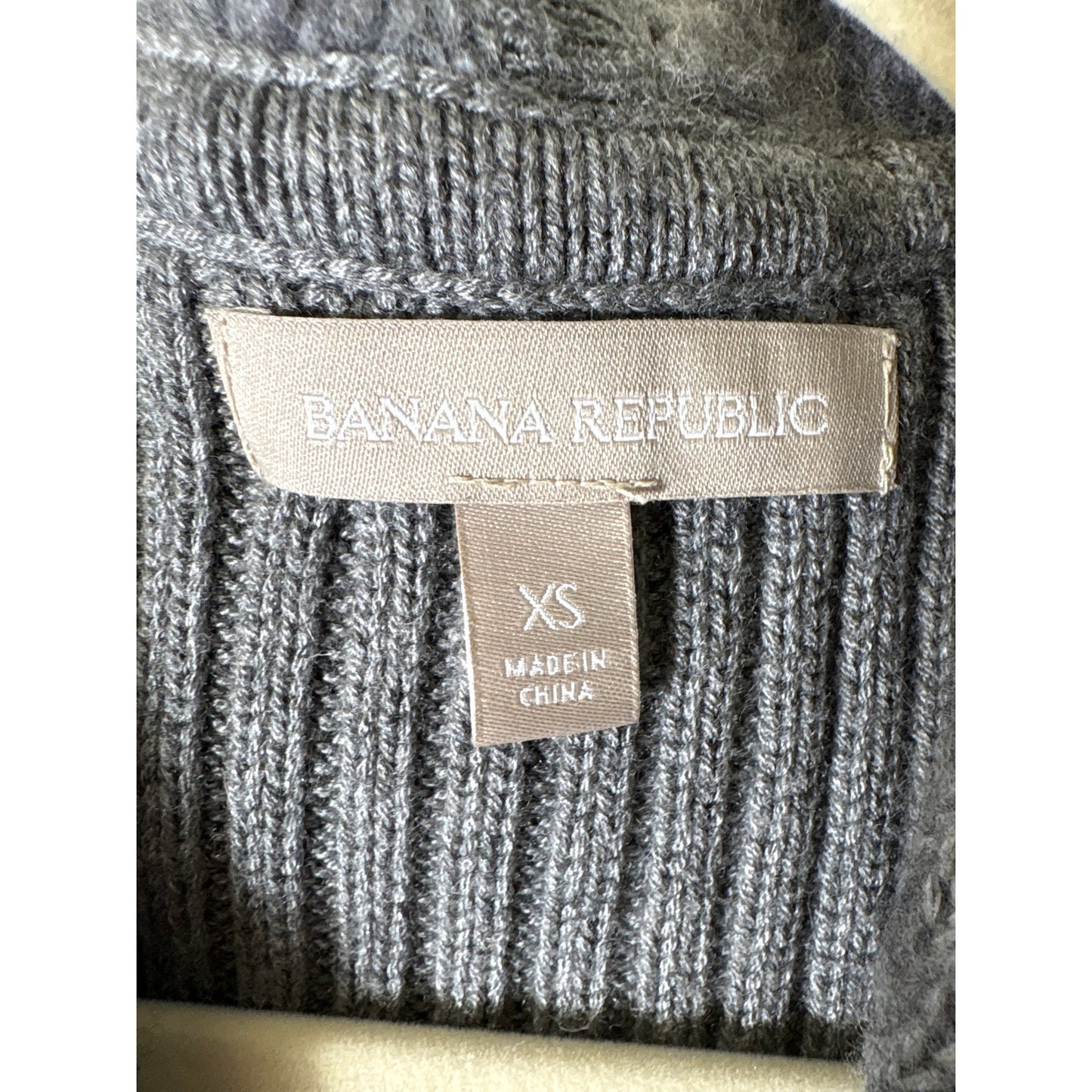 Banana Republic Gray Sleeveless Zip Front Cardigan Sz XS
