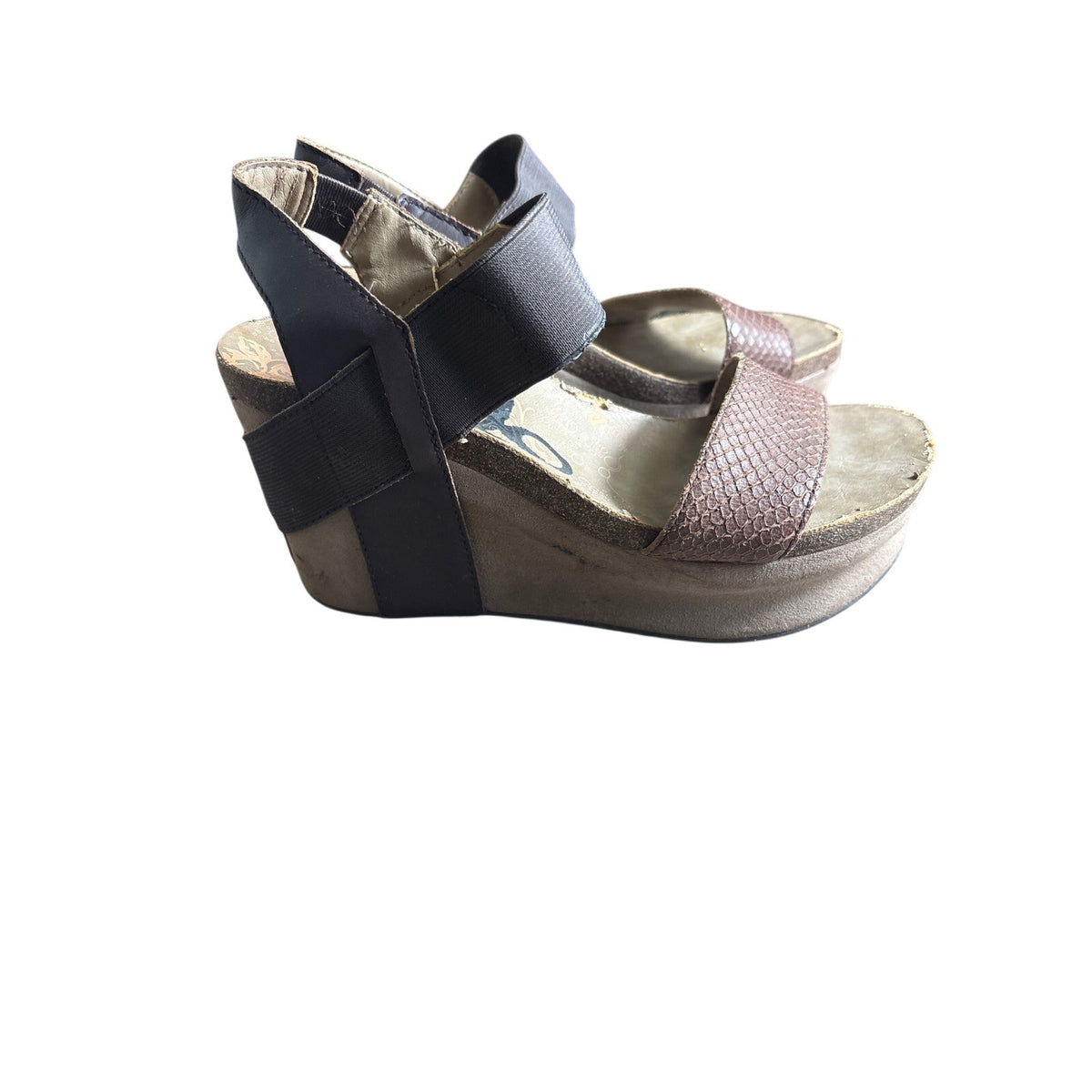OTBT Dark Brown Wedge Strap Sandals Sz 8